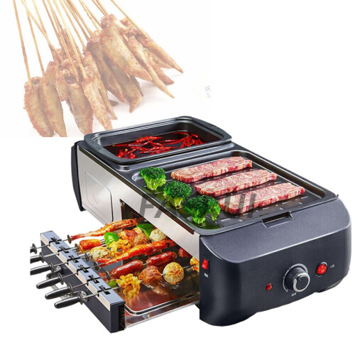 New Multi-function Electric Smokeless Indoor BBQ Grill Barbecue Plate+Chafing Dish 1