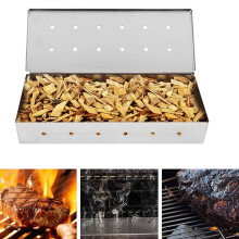 Wood Chips BBQ Smoker Box Charcoal Smoking Grill Fish Salmon Meat Stainless Steel Barbecue Cooking Tools Cold Smoke Generator