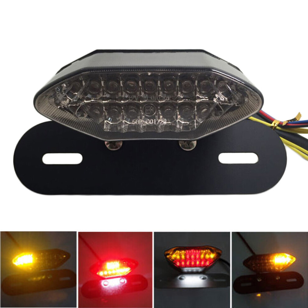Led Motorcycle Quad Atv Tail Turn Signal Brake License Plate Integrated Light 5063131611472