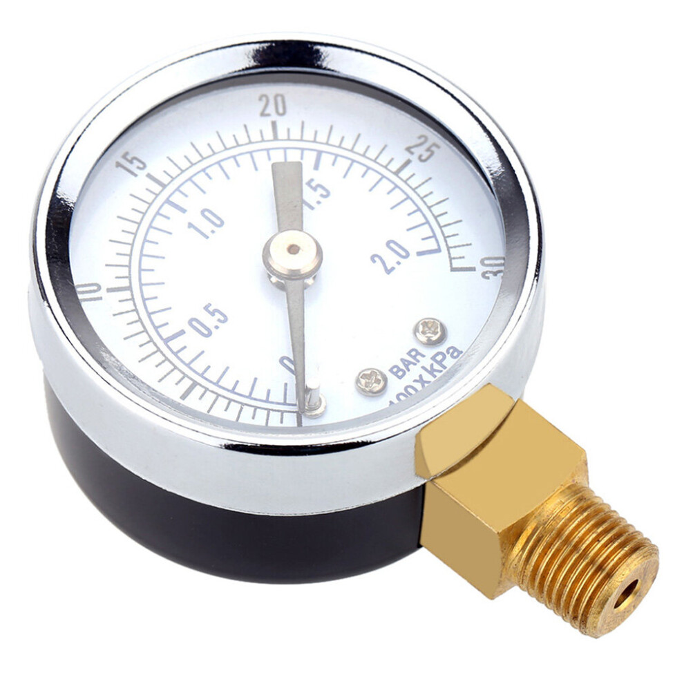 Ts-Y50i 0-30 Psi Air Compressor Gauge 2 Inch Face Side Mount 1/8" Npt Hydraulic 5063131588262