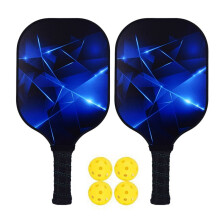 Pickleball Paddle Set,Carbon Fiber Pickleball Racket 2 Rackets And 4 Pickleballs Balls,Paddles Portable Bag