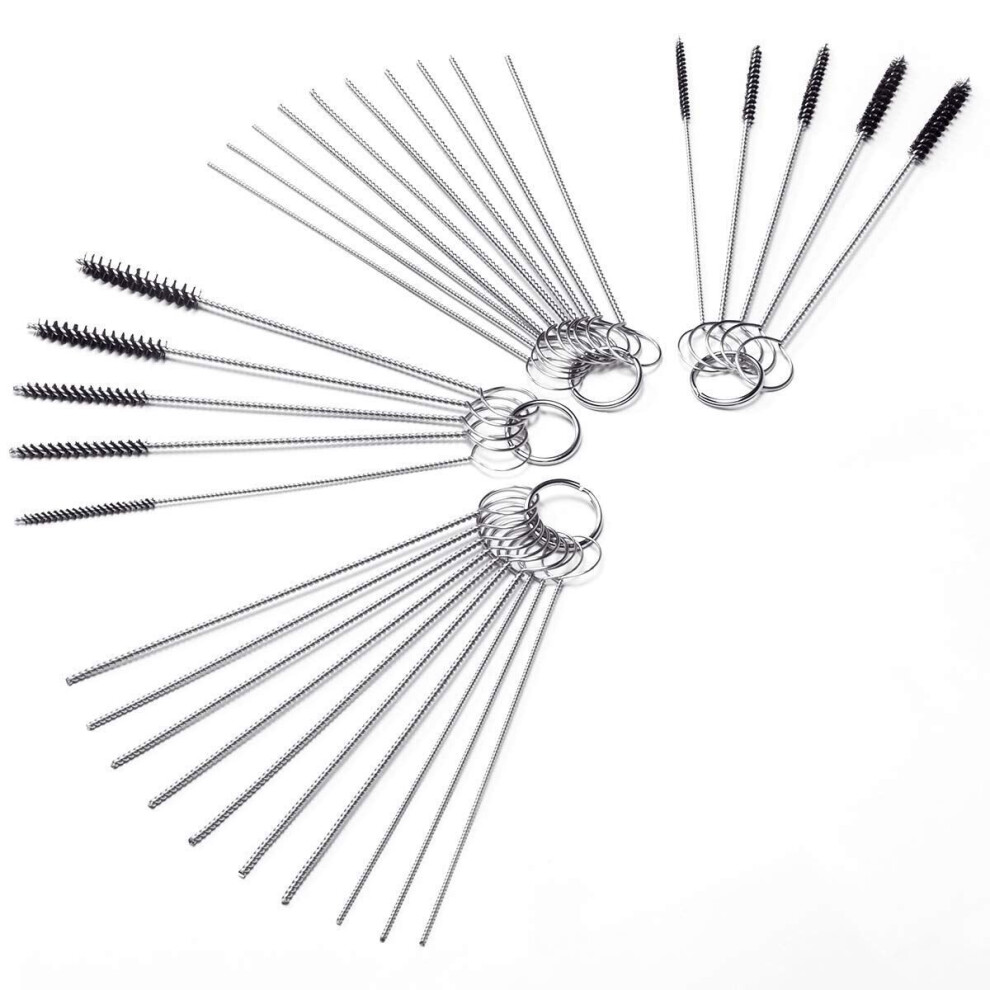 Carburetor Cleaner Cleaning Brushes Kit, Small Wire Brush - 20 Needles + 10 Brushes 5063131493252