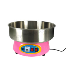 Round Cotton Candy Machine Electric Fairy Floss Maker Pink Color Stainless Steel Bowl 220V