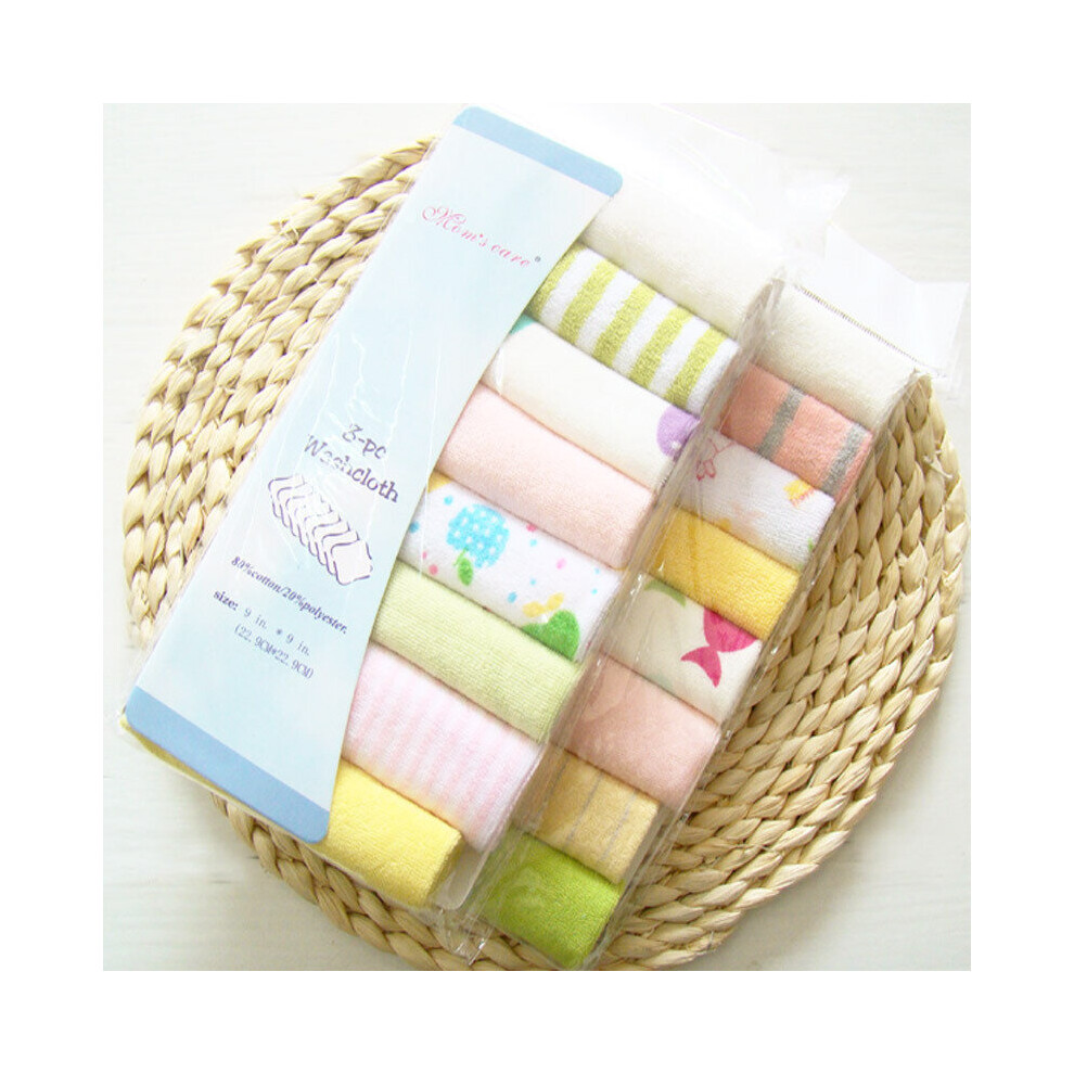 8Pcs/Pack Boys Girls Washcloth Cloth Wipes Nursing Wipe Sweat Small Hand Towel Handkerchief Cotton Handkerchiefs For Children Wejoy