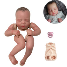 21 Inches Newborn 3D Painting Kit Johannah Reborn Baby Doll Mold With Hair And Eyelash Add Magnet More Realistic Easy DIY Toy