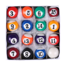 Professional 25MM / 38MM Children Billiards Table Balls Set Resin Small Pool Cue Balls Full Set 16 PCS Mini Billiard balls Set