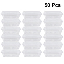 50pcs 500/650/700/1000ml Transparent Fruit Carry Out Box Disposable Salad Meal Containers Food Storage Box Take Out Packing Box
