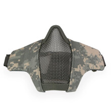 Camouflage Breathable Half Half Face Mask Steel Net Mesh Mask for Tactical