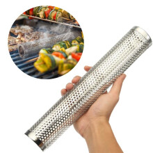 15/30cm Square Round BBQ Grill Hot Cold Smoking Mesh Tube Smoke Generator Stainless Pellet Smoker