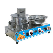 stainless steel Popcorn machine cotton candy machine commercial electric gas mobile popcorn cotton candy Combine machine 1pc