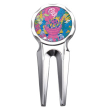 Portable Golf Divot Repair Tool Golf Ball Tool Pitch Groove Cleaner Golf Accessory Putting Green Fork Golf Training Aids