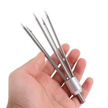 Stainless Steel Fishing Spear 5 Prong Spearhead Fork Harpoon Tip with Barbs Diving Spear Sharp Head Fishing Tools High Quality