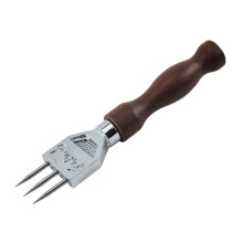 Ice Pick Sturdy Ice Chipper With Solid Wood Handle Zinc alloy material Three Pronged Ice Crusher for Cocktail Bartender