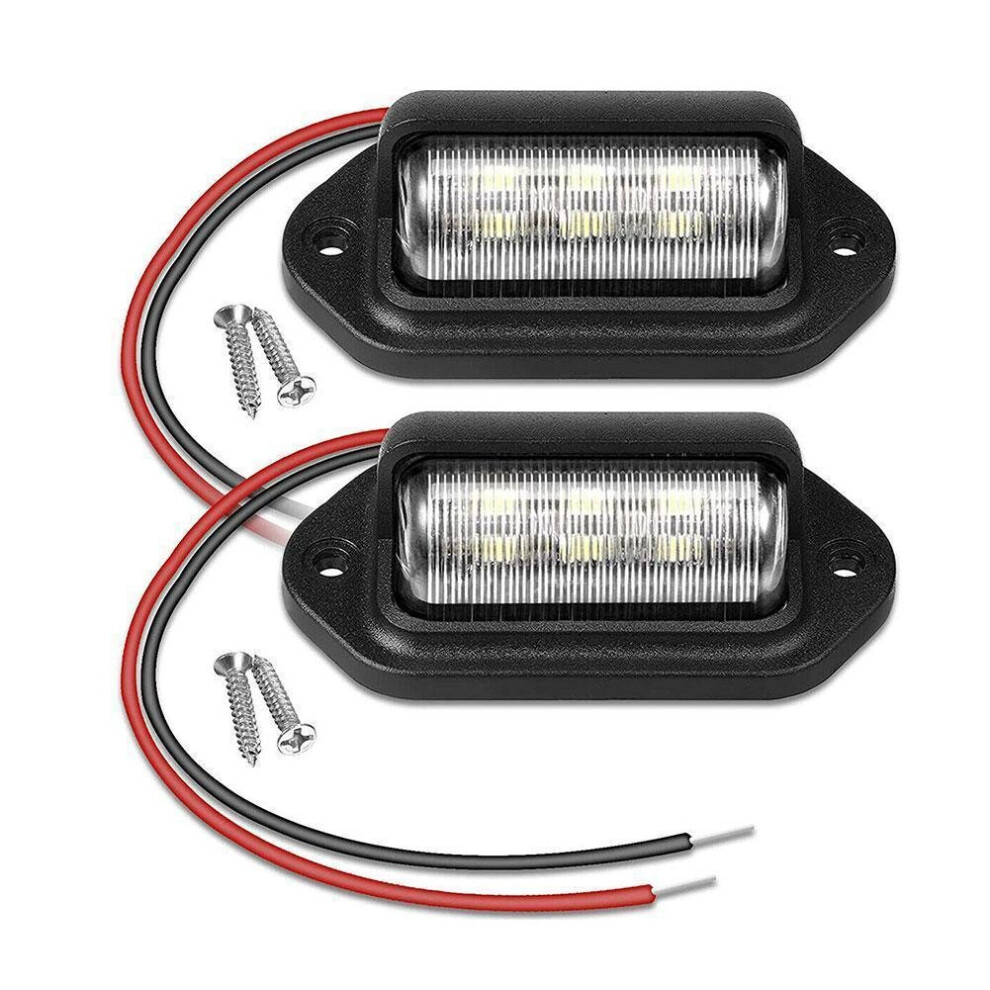 12V 6 Led Car License Number Plate For Suv Auto Rv Truck Trailer Tail License Plate S Lamp Car Accessories Light 5063131435399