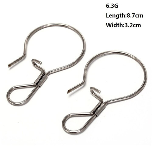 2Pcs Stringer Clip Lock Buckle Fishing Tackle Fish Lock Cable Stringer Tools Lock Buckle Tackle Stringer Fishing Tools 2