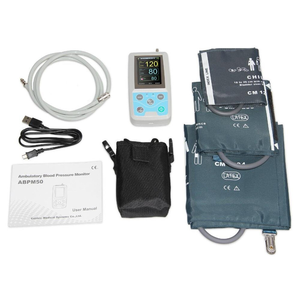 Wejoy Abpm50 24 Hours Ambulatory Blood Pressure Monitor Holter Abpm Holter Bp Monitor With Software Contec