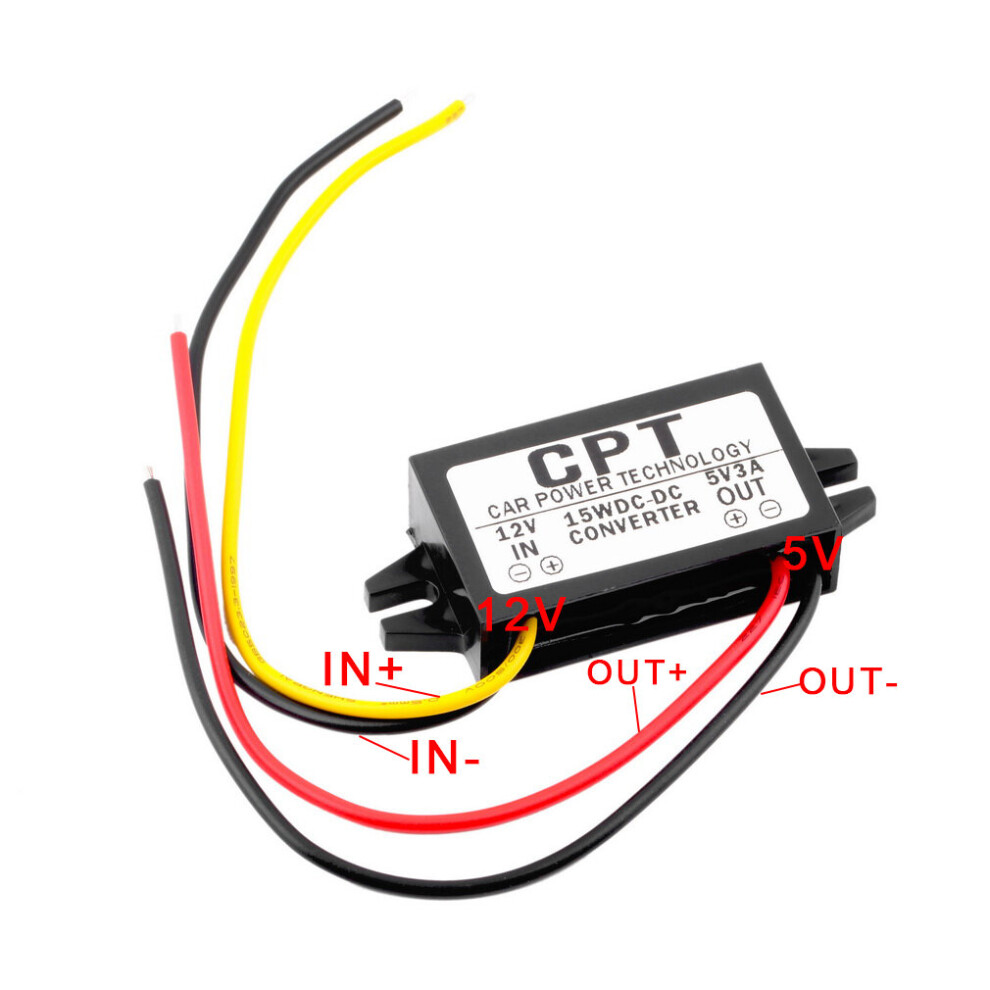 Cpt-Ul-1 Dc/Dc Converter Regulator 12V To 5V 3A 15W Car Led Display Power 5063131604399