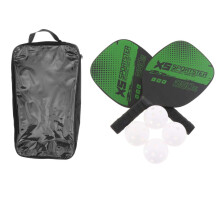 Pickleball Paddles Set 2 Lightweight Wood Rackets 4 Balls And Storage Bag
