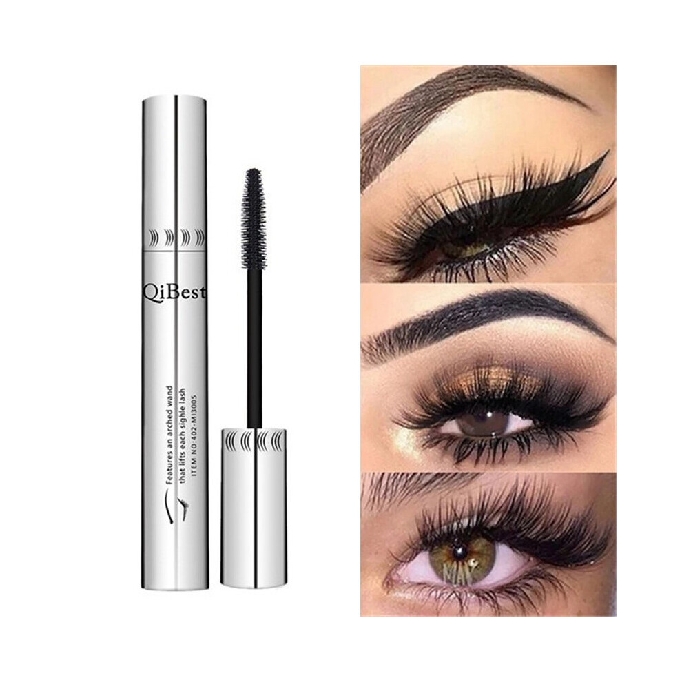 Wejoy Black Qibest Eyelash Makeup 3D Mascara Waterproof Lengthening Curling Mascara For Women Silky Eyelash Extension Cosmetics