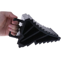 2 Pcs Antislip Vehicle Car Wheel Tire Chock Stop Block Black 1XCF
