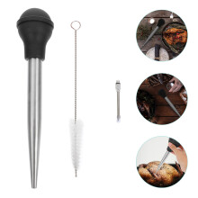 Stainless Steel Turkey Baster Syringe Injector Needle BBQ Sauce Injector