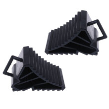 2 Pcs Antislip Vehicle Car Truck Wheel Tire Chock Stop Block Black