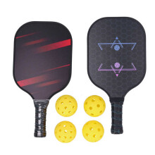 Pickleball Racket Set Portable Glass Fibre Pickleball Paddle Polymer Core Racket with Balls Cricket Bat