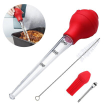 Turkey Baster Syringe Cooking Set Chilcken Poultry Meat Marinade Injector BBQ Basting Brush Set Sauce Syringe Kitchen Accessory