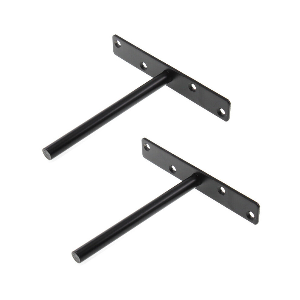 Wall Mount Floating Shelf Brackets,Industrial Steel Metal Shelving Shelf Supports Hidden Bracket Rustic Farmhouse Hardware Brace 5063131576696