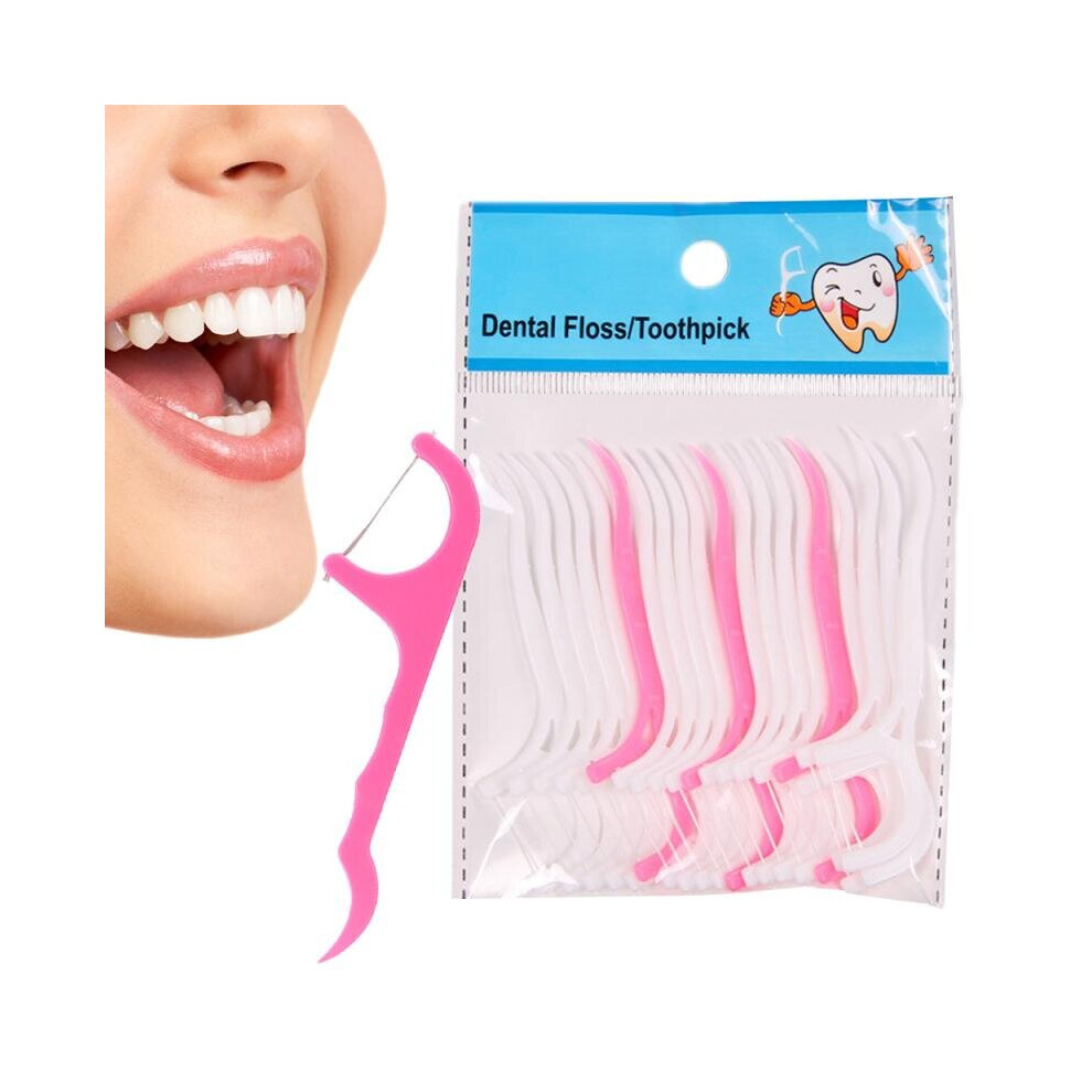 Wejoy 20/50Pcs Personal Dental Flossers Floss Spool Toothpick Teeth Flosser Oral Care Tooth Cleaner Health Hygiene Supplies