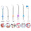 6pcs Replaceable Portable Dental Water Flosser Jet Tips Nozzle for QUARED Oral Irrigator Teeth Cleaner+Toothbrush Head 4