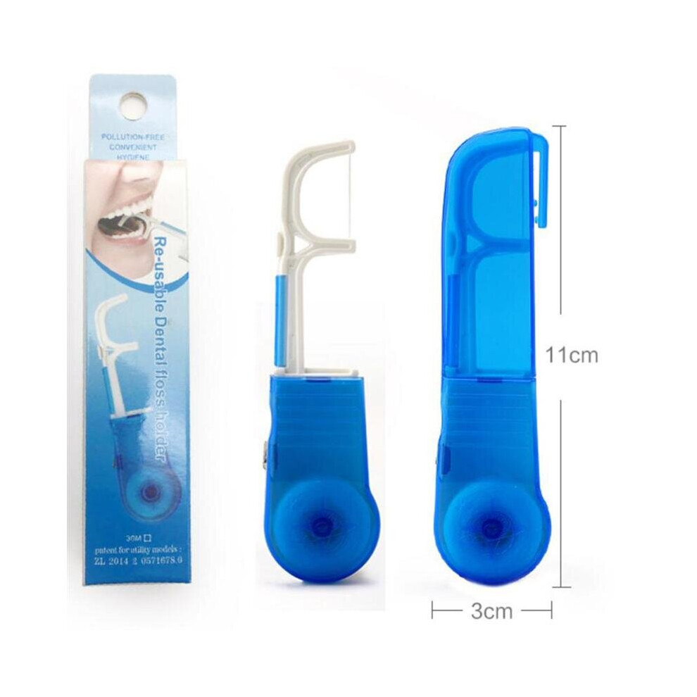 Wejoy 1Pc 30 Meters Dental For Flosser Built-In Spool Wax Replacement Wire Dental Floss Toothpicks Interdental Brush Wire