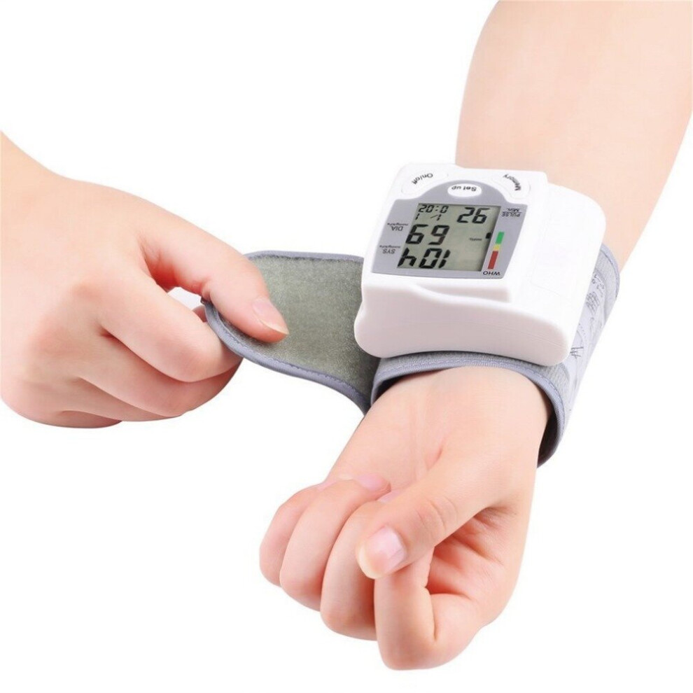 Wejoy Portable Automatic Sphygmomanometer Digital Lcd Display Wrist Blood Pressure Monitor Heart Beat Rate Pulse Meter Tonometer