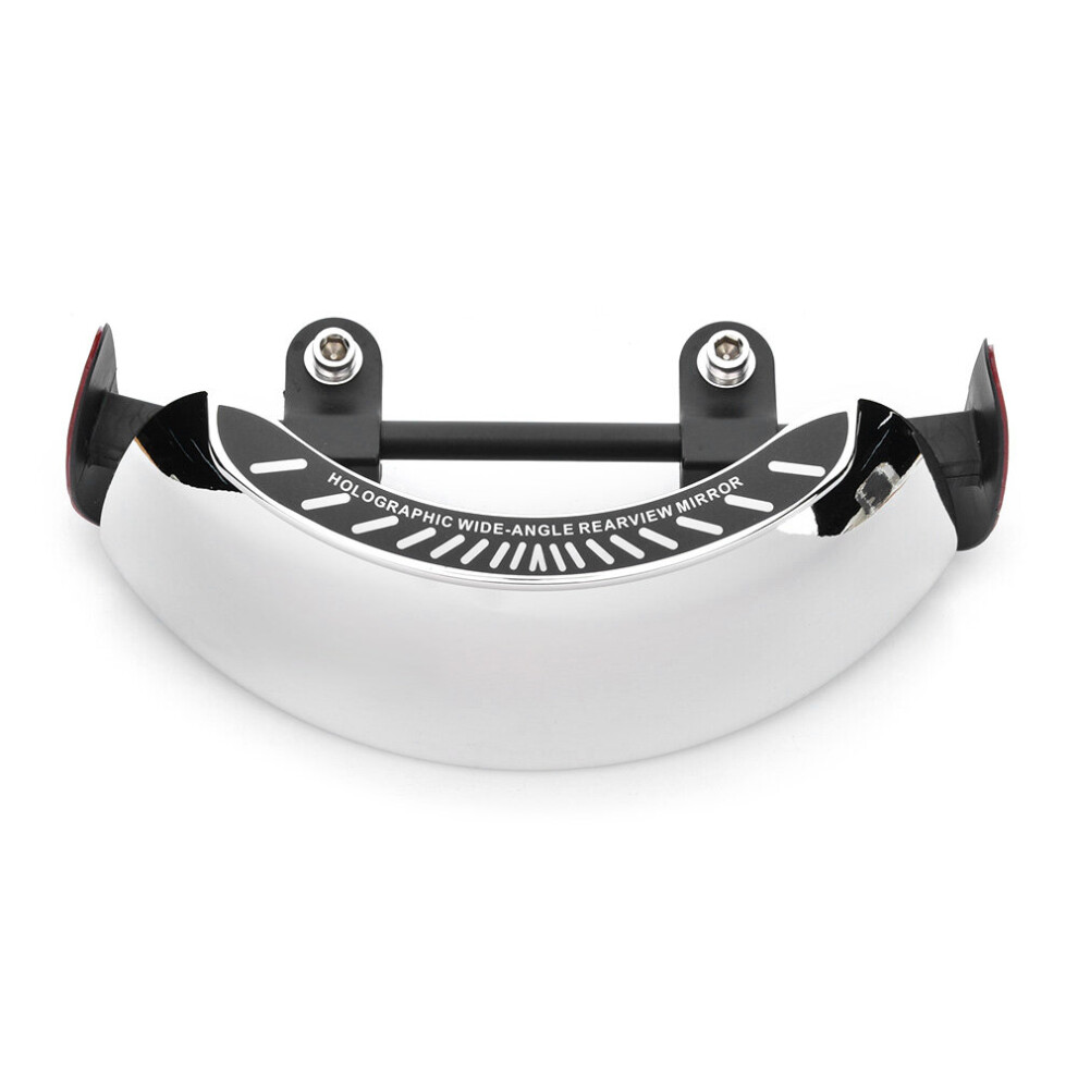 Motorcycle Rear View Mirror Chromed 180 Ultra Wide Angle Central Windscreen Mount Universal 5063131497755