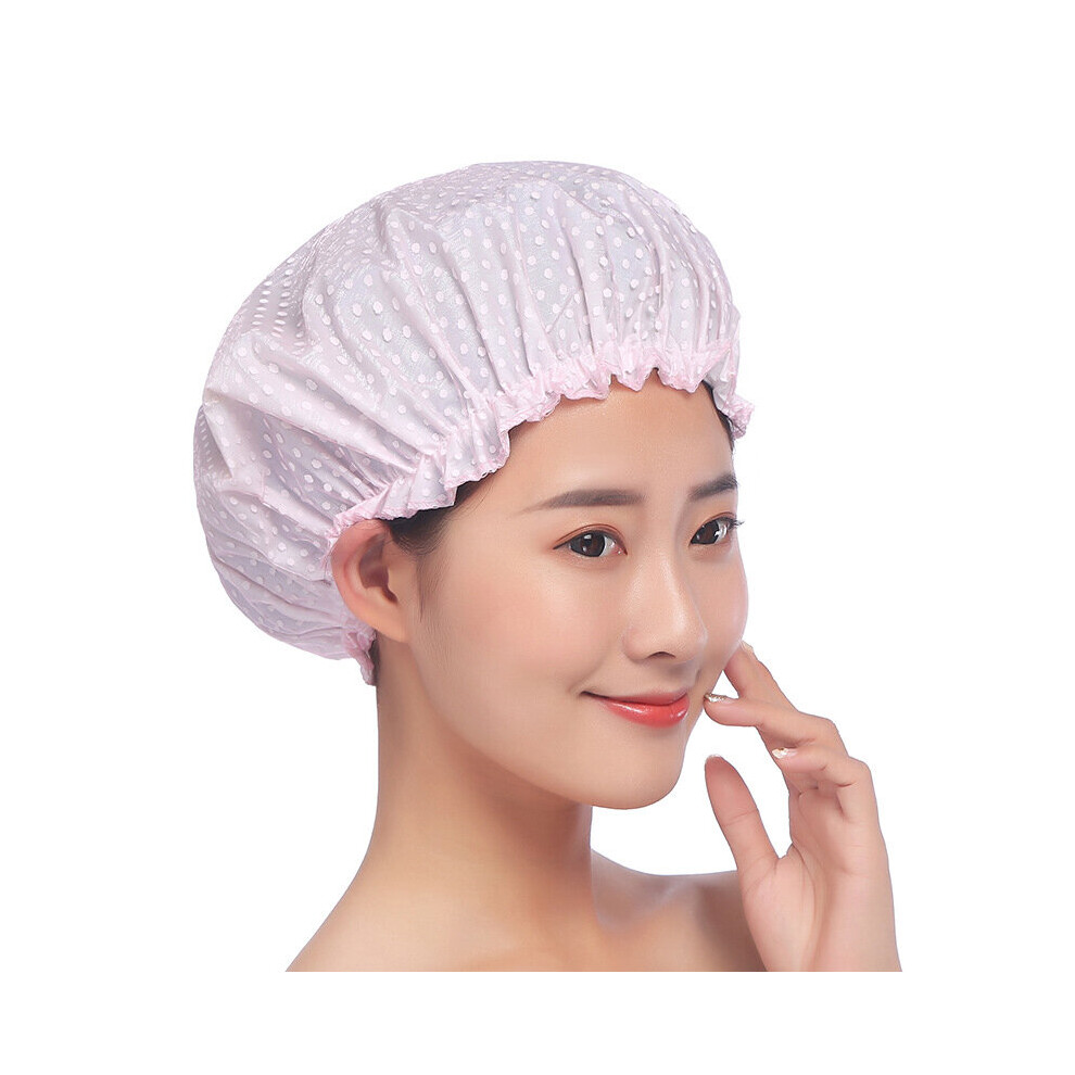 Wejoy Waterproof Shower Cap Thicken Elastic Bath Hat Bathing Cap Women Spa Bathing Accessory Hair Salon Bathroom Products