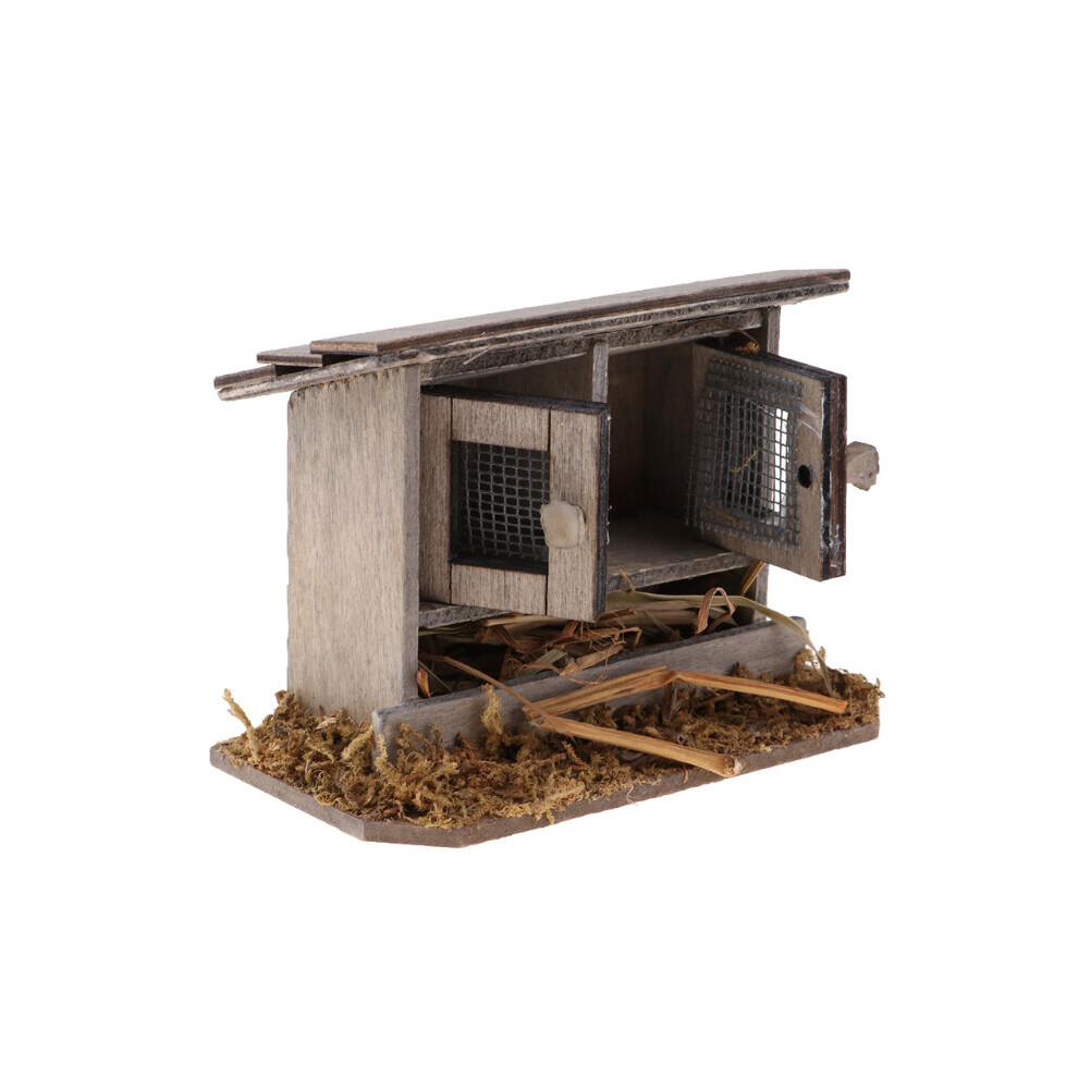 Photos - Other Toys 1:12 Mini Chicken Coop Nest Model Hen House Garden Miniatures Doll House Decoration For Kids Fashion Pretend Play Toys