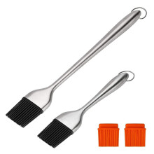 Heat Resistance Silicone Pastry Brush For Cooking With Back Up Head Oil Brush Basting Brushes For Baking/Grilling Bbq 0847
