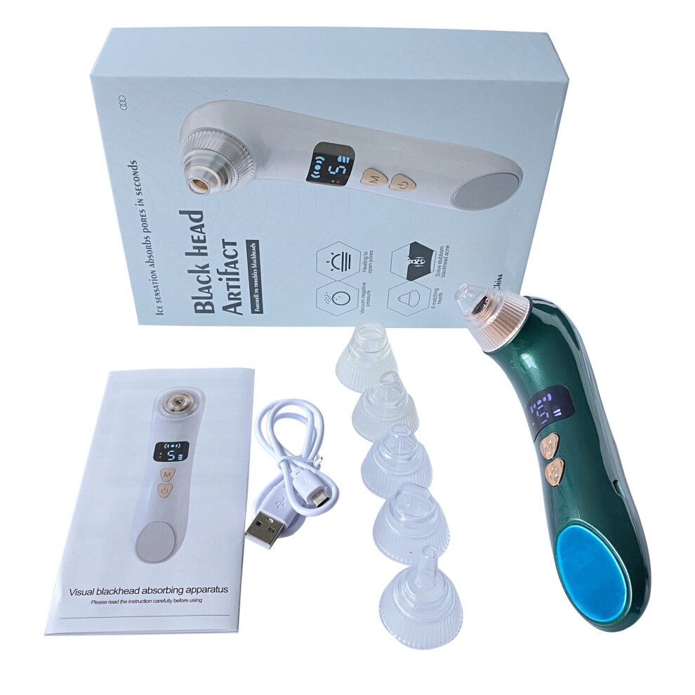 Wejoy Visual Blackhead Remover Pore Vacuum Face Cleaner Electric Acne Comedone Extractor Skin Suctiontool Kit Facial Treatment