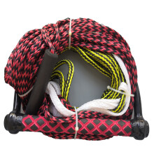Water Ski Wakeboard leash 15 Inch Kneeboard Rope for Boating 3-Section Waterski Watersports Rope Floating Handle