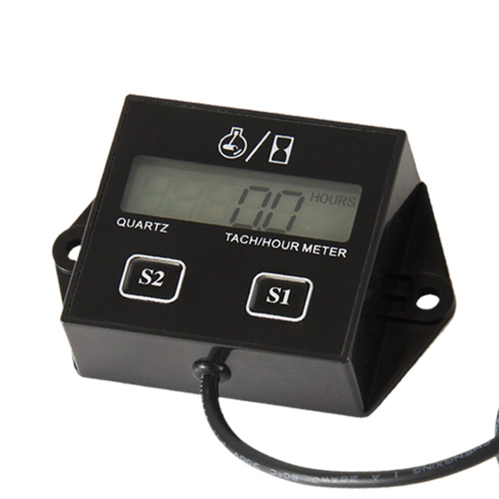 Digital Engine Tach Tachometer Hour Meter Inductive For Motorcycle Motor 5063131602333