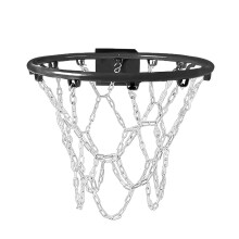 Basketball Net Steel Chain Thickened Durable Metal Outdoor Basketball Hoop Chain with 12 Hooks Standard Training Sports