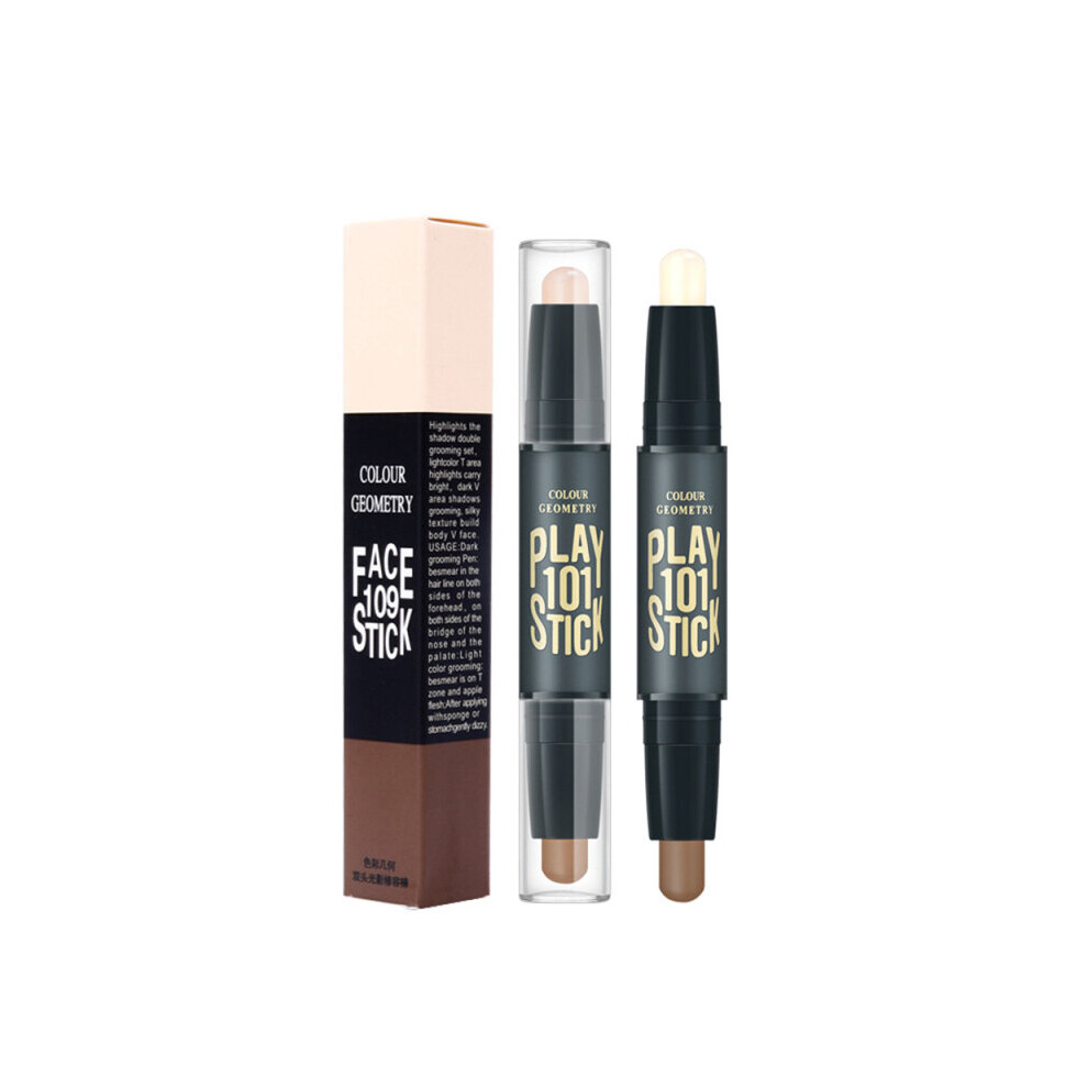 Wejoy Light Double-Head Makeup Highlighter V Face Concealer Contouring Bronzers Highlighters Pen Cosmetic 3D Makeup Corrector Contour Stick