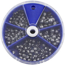 1 Box Open Bite Lead Set Bare Fishing-clip Drop Biting Round Plumb Bob Auxiliary Fishing Tackle with Storage Box Fishing Tools