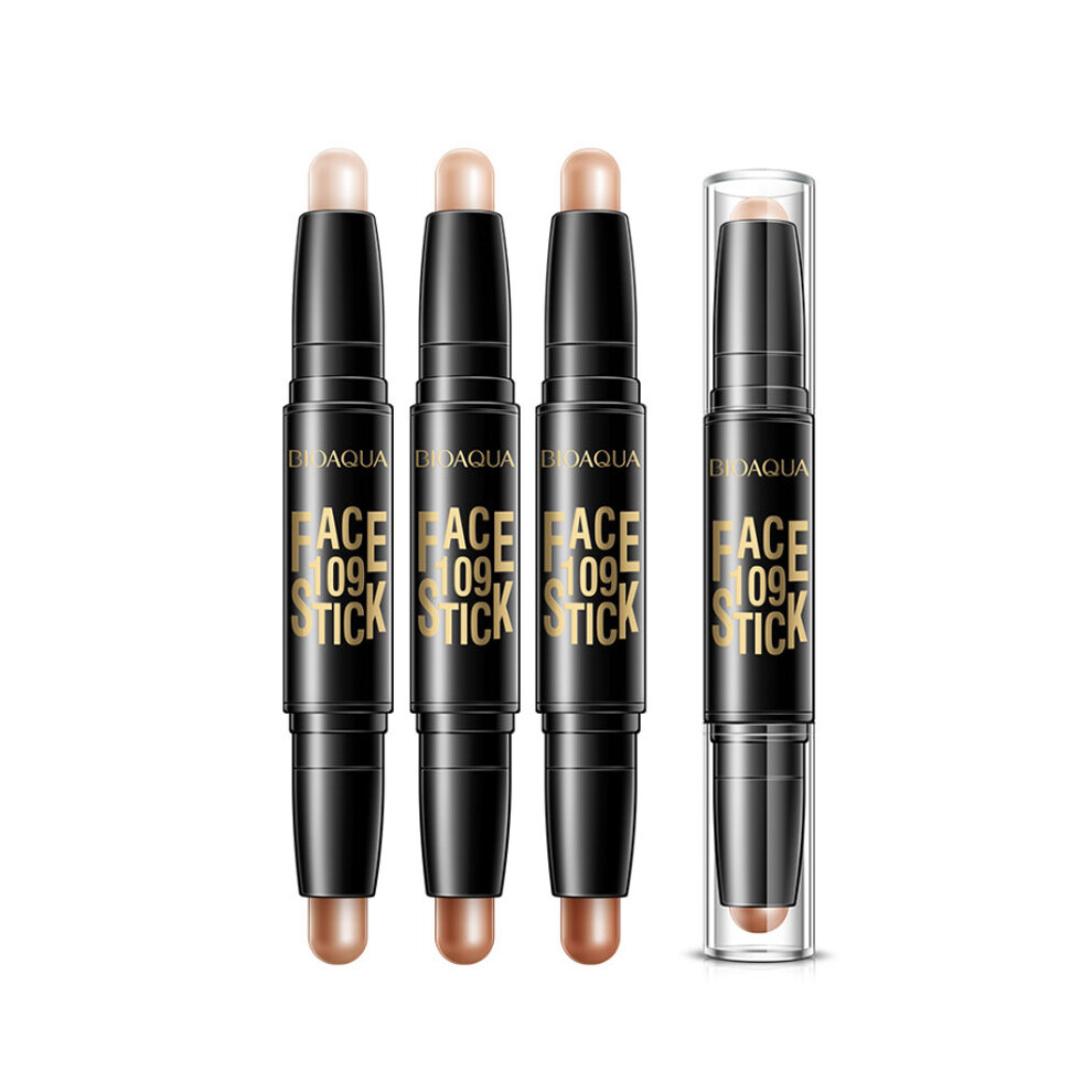 Wejoy Cream Bioaqua Brand Double Head 3D Bronzer Highlighter Stick Face Makeup Concealer Pen Foundation Stick Texture Contour Pencil