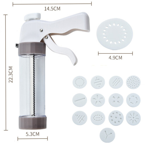 Cookie Press Kit DIY Manual Cookie Press Maker Machine Gun Decorating Squeezing Machine for Making Churros Device for Fritters 2