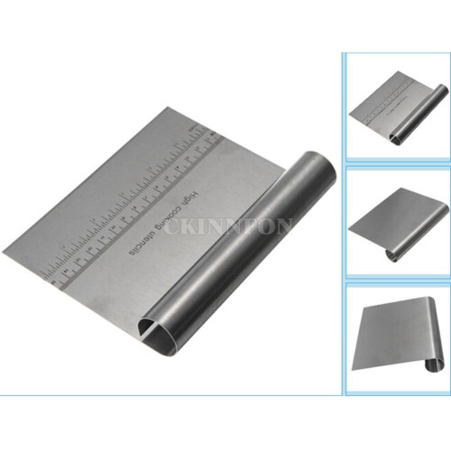 10Pcs/Lot Stainless Steel Bench Dough Board Scraper Guide Handle Gadget White RI 2