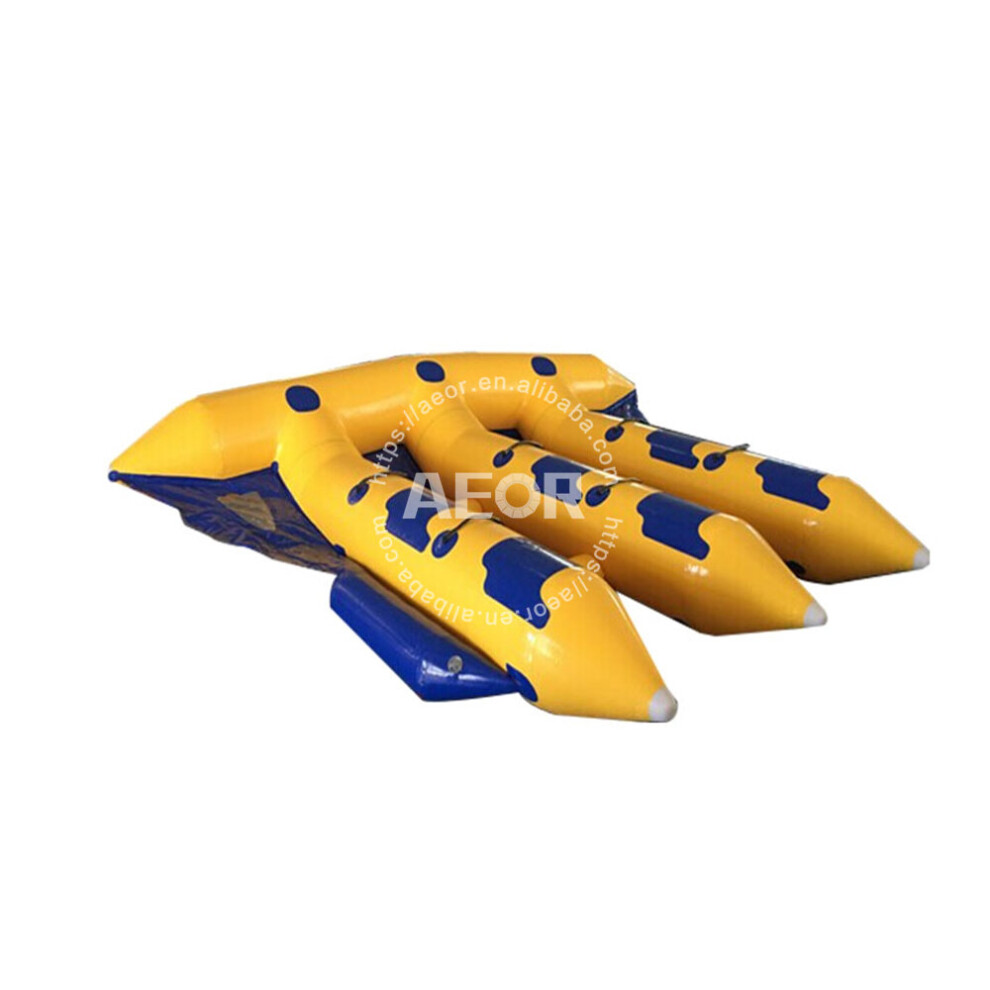Inflatable Flying Fish Boat Flyfish Towable Water Sports Fun PVC Foammaker Inflatable Fishing Boats Raft Float for Water Park