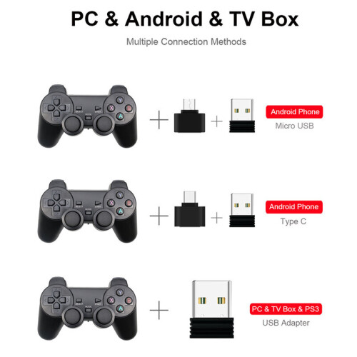 Wireless Gamepad For Android Phone/PC/PS3/TV Box Joystick 2.4G Joypad USB PC Game Controller For Xiaomi Smart Phone Accessories 2