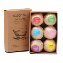 6pcs Bath Bomb Skin Whitening Bath Salt Body Moisturizing Bath Natural Bubble Gift Set Spa