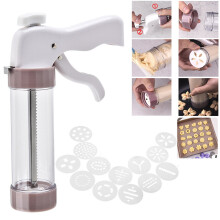 Cookie Press Kit DIY Manual Cookie Press Maker Machine Gun Decorating Squeezing Machine for Making Churros Device for Fritters
